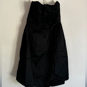 Davids Bridal cotton sateen short strapless ruched dress